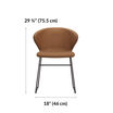 Side Chair front view, is 29 3/4 inches tall.
