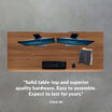 chris w. states solid table top and superior quality hardware easy to assemble expect to last for years