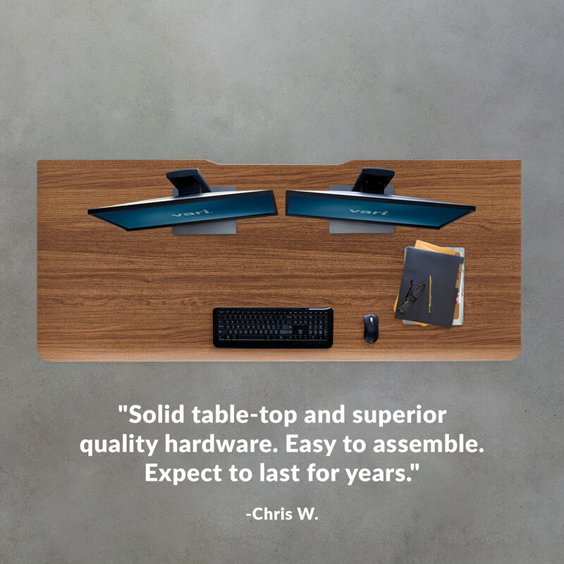 chris w. states solid table top and superior quality hardware easy to assemble expect to last for years  image number null