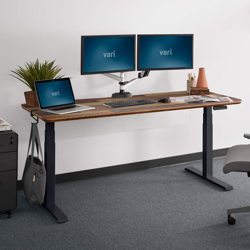 Vari Electric Standing Desk 72 x 30 (VariDesk) - Electric Height Adjustable Desk - Standing Desk for Office or Home - Adjustable