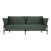 contemporary three-seat sofa in moss green