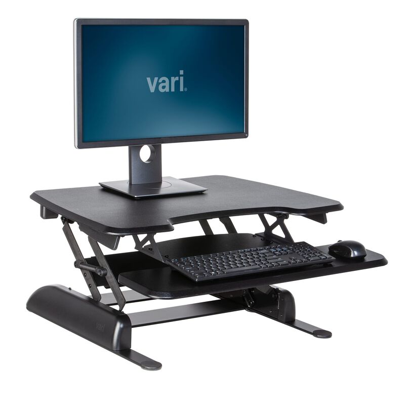 varidesk basic 30 in black with single monitor image number null
