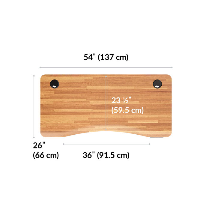 overhead view of standing desktop that is twenty six inches deep and fifty two inches wide image number 3
