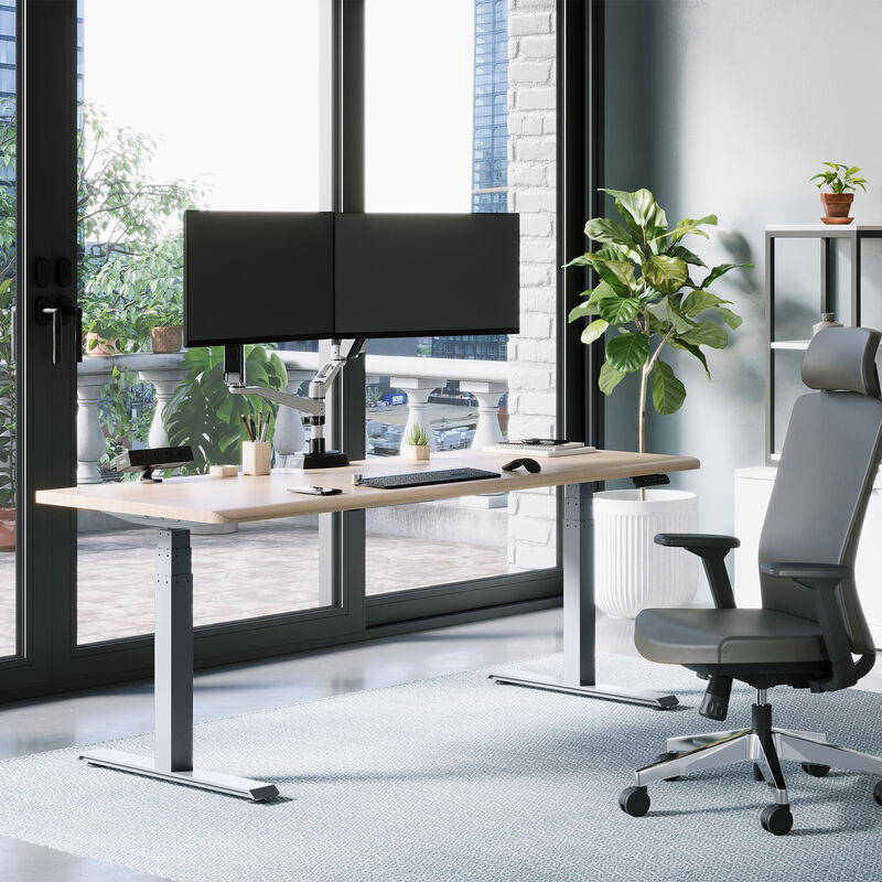 lowered desk in a home office setting image number null