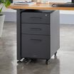 File Cabinet Slate with three drawers under desk