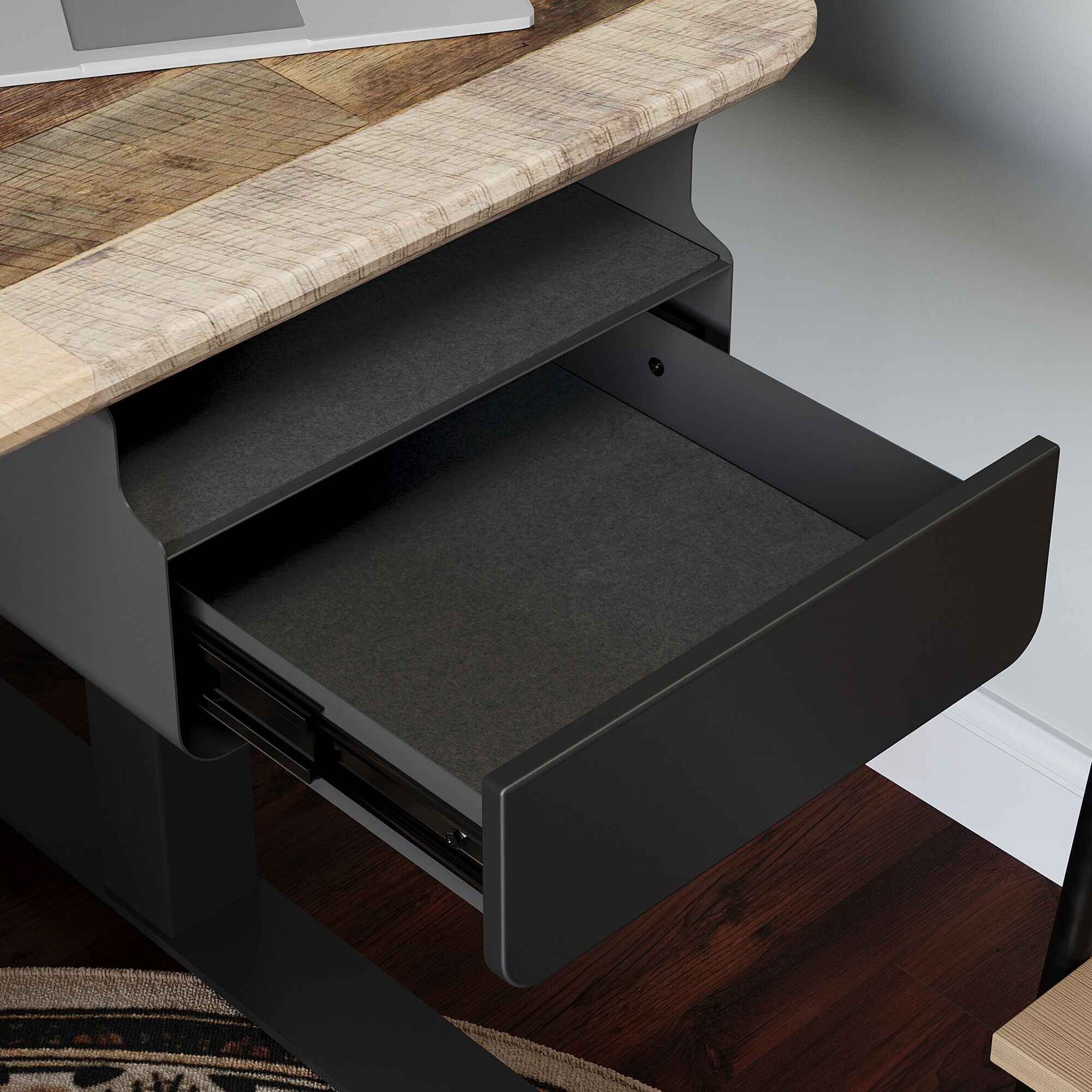 Desk sales undermount shelf