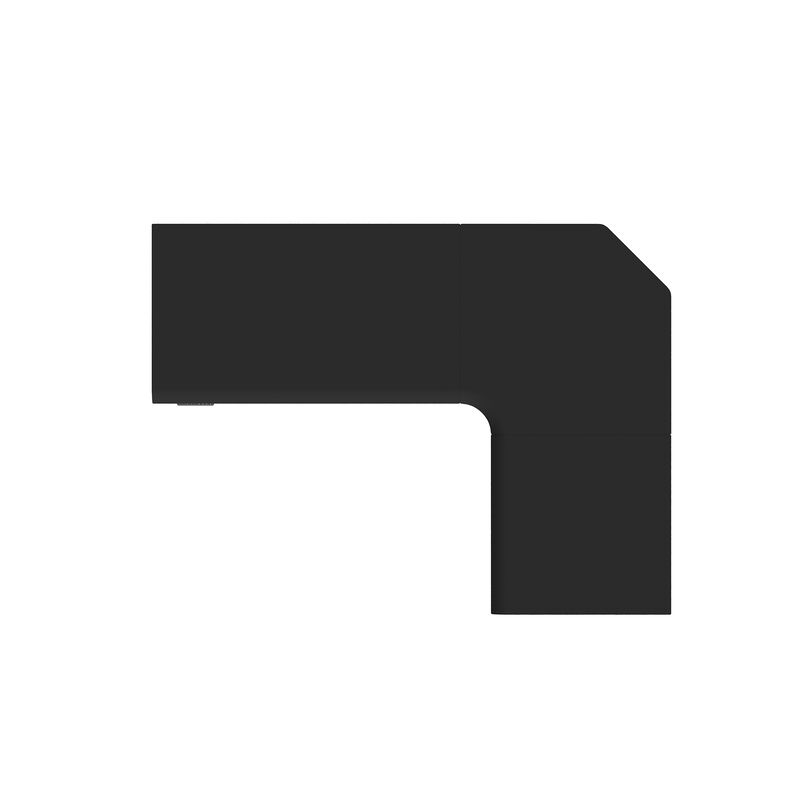 overview image of the l shape electric standing desk with a right return image number null