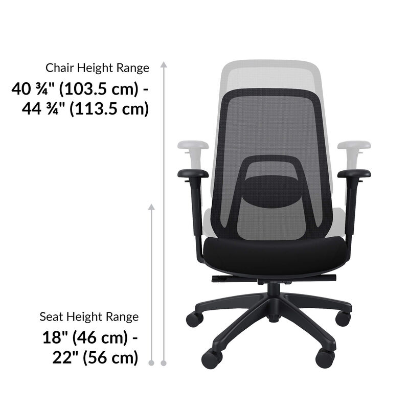 ascent chair seat height is 18 inches to 22 inches image number null