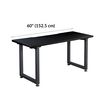 Table 60x24 Black base is 60 inches wide