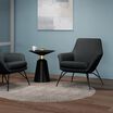 shadow grey arm chair in office setting