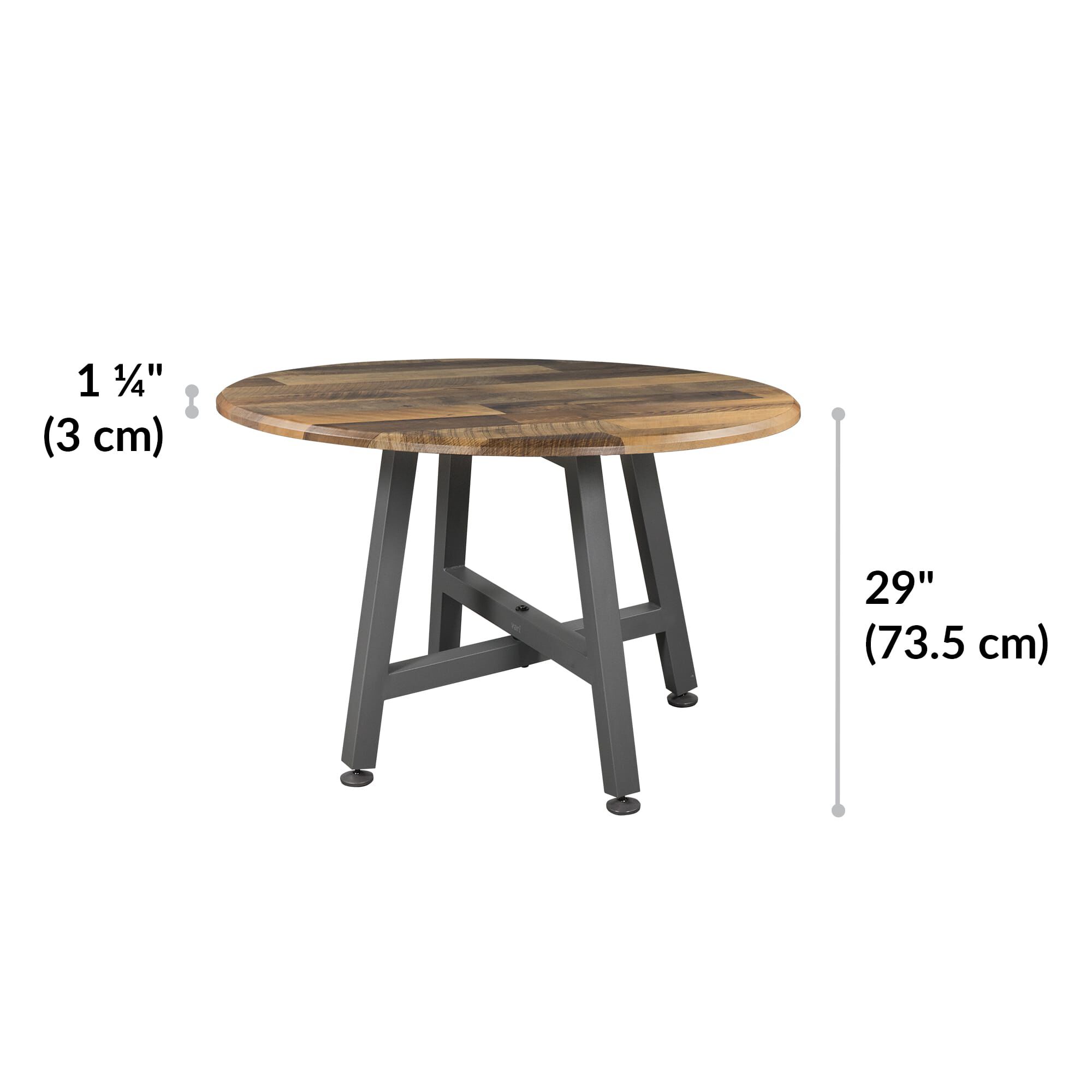 Small round store table with stools