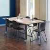 conference table light wood in office