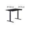Electric Standing Desk with ComfortEdge in 48x30 black is 30 inches deep and 48 inches wide
