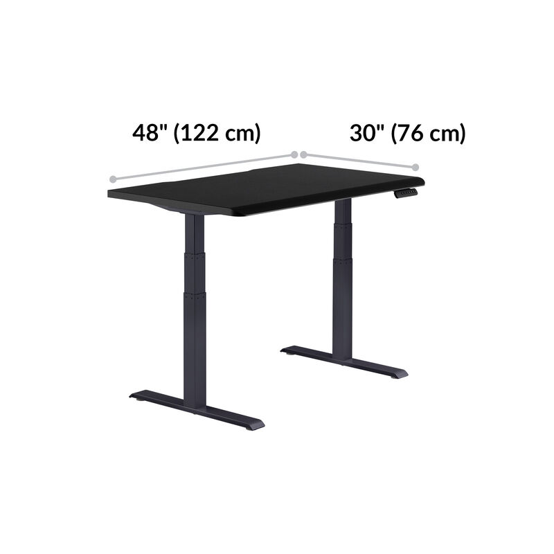 Electric Standing Desk with ComfortEdge in 48x30 black is 30 inches deep and 48 inches wide image number null