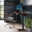 standing desk in a home office setting