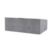 angle view of privacy desk surround 72 in light grey felt 