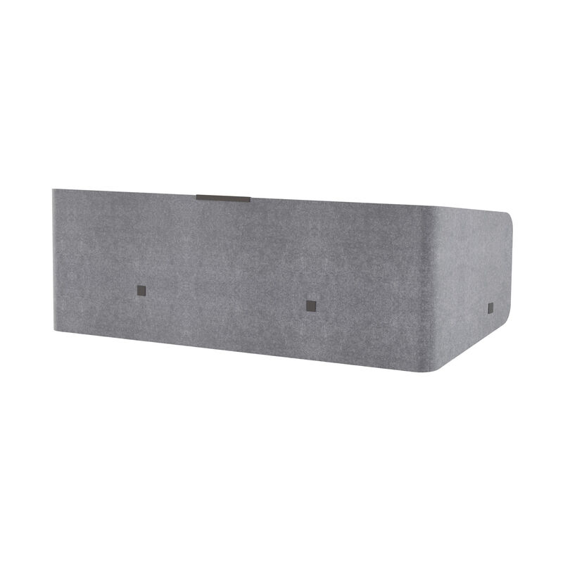 angle view of privacy desk surround 72 in light grey felt  image number null