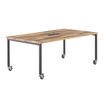 walnut conference table angle view