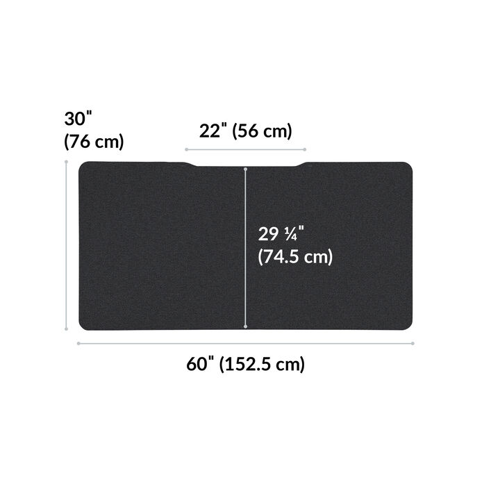 overhead view of standing desktop that is thirty inches deep and sixty inches wide image number 3
