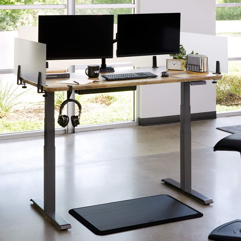 Vari acrylic privacy panel 30 attached to electric standing desk image number null