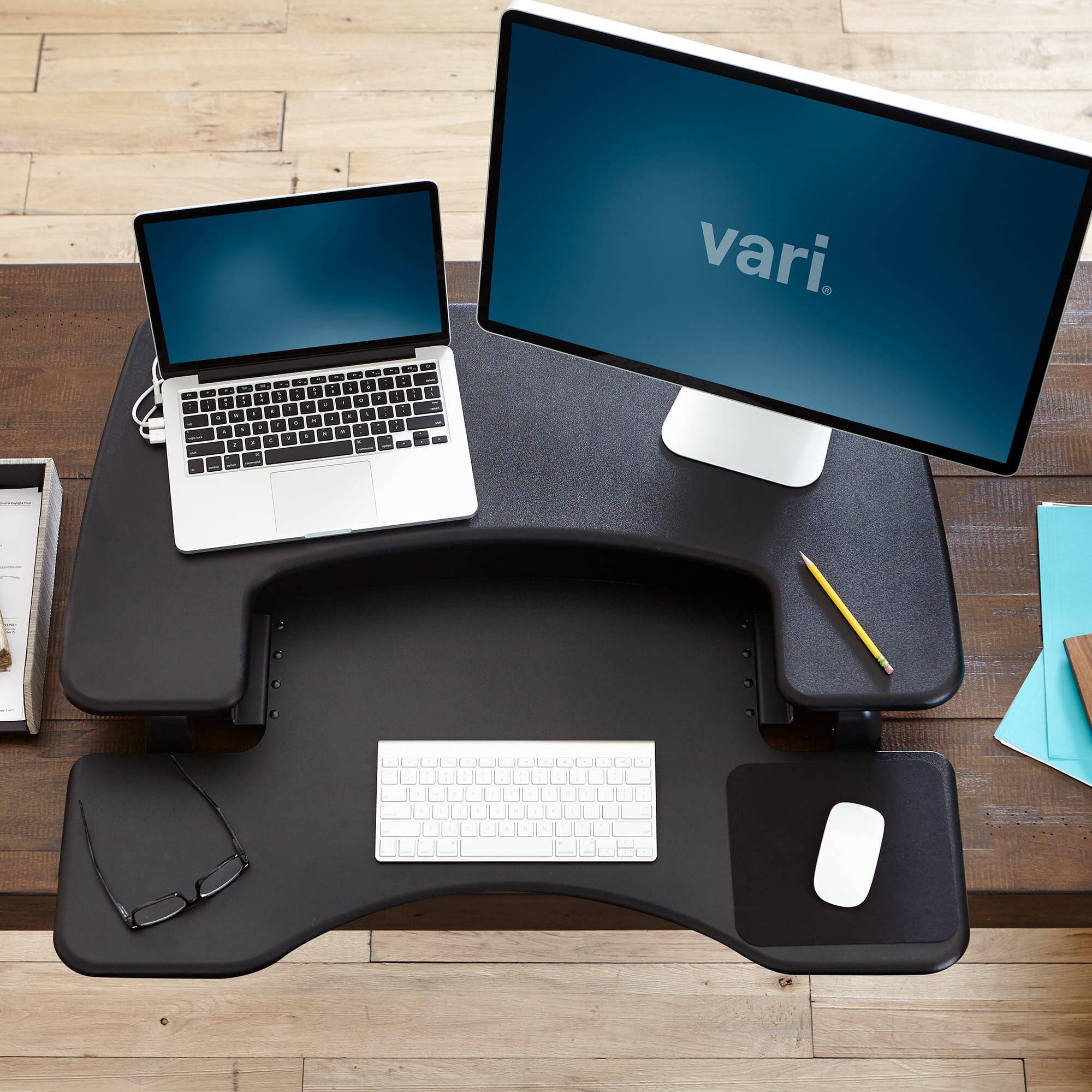 VARIDESK Pro Plus 36 inch Adjustable Standing Desk Black 