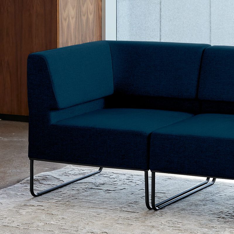 navy corner seat shown as part of sectional sofa image number null