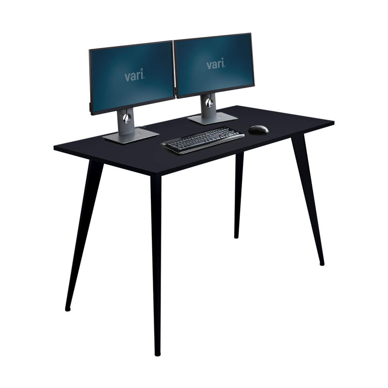 black essential desk 48 by 24 4 leg on white background image number null