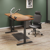 Executive Office Set with an Electric Standing desk 72x30, The Executive Task Chair, Dual Monitor Arms, Power Hub, Standing Mat 36 x 24, Table 60 x 24, File Cabinet and Cable Management Tray. 