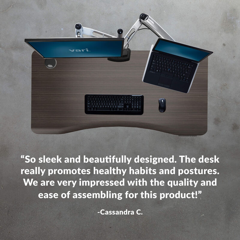 Colin quoted the desk was easy to assemble and the build quality is excellent the curved edge makes it a lot more ergonomic than flat edged desks image number null