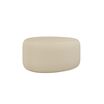 small sand grey ottoman on white background