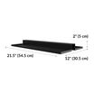 quickflex cubes top shelf accessory in black with measurements