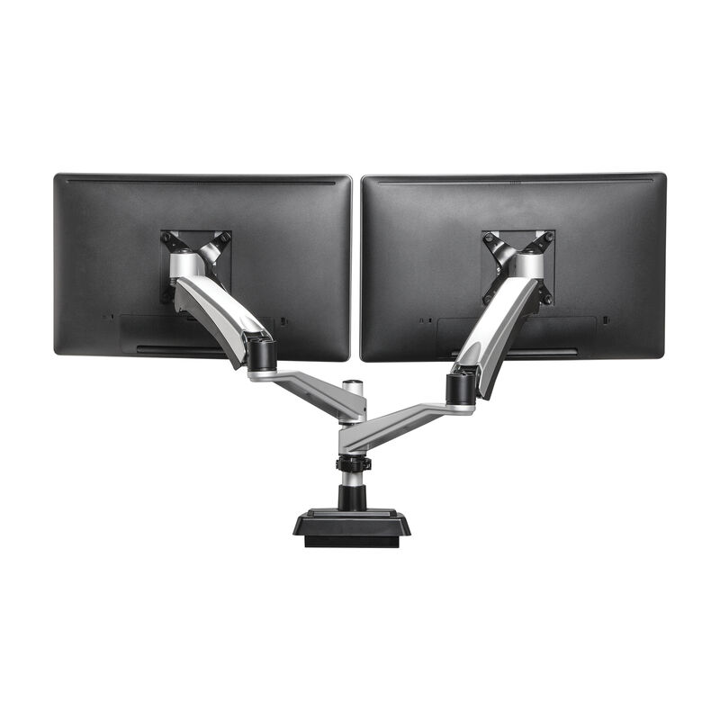 dual-monitor arm holding two monitors image number null