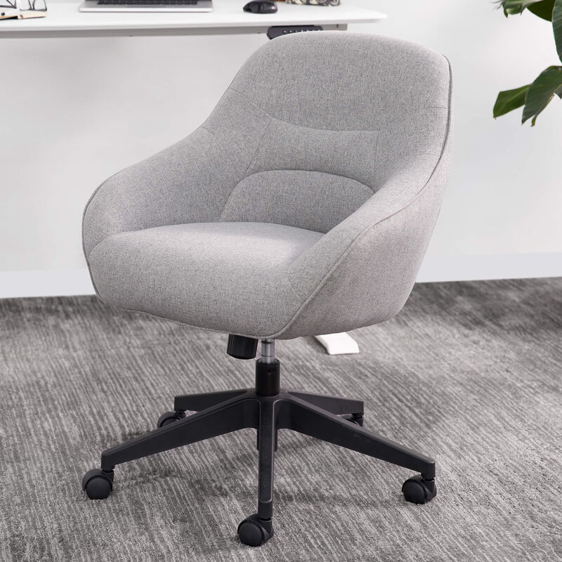 upholstered desk chair in sterling grey in office setting image number null