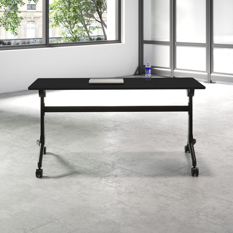flip top table 6 foot in black open space image number null