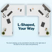 LShape 80x60 can be assembled to the left or the right side of the desk to fit your space and preference.