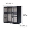 two person privacy booth is eighty nice and three quarter inches tall