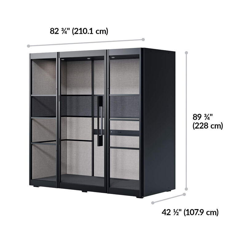 two person privacy booth is eighty nice and three quarter inches tall image number null
