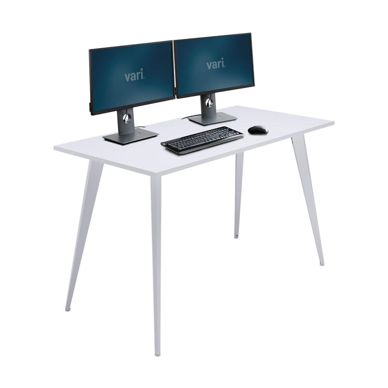 white essential desk 48 by 24 4 leg on white background image number null
