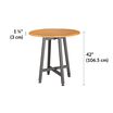 Standing Round Table Butcher Block is 42 inches tall