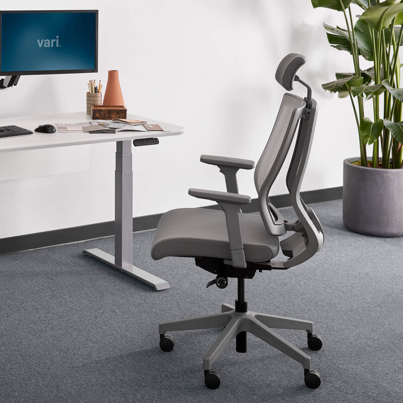 vari task chair with headrest in office image number null
