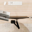 overhead shot of single monitor arm attached to a monitor