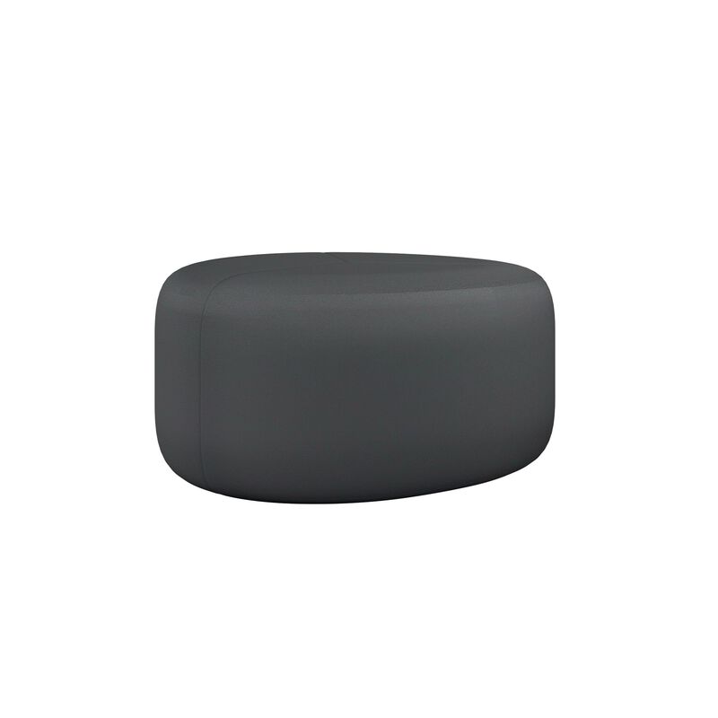 small shadow grey ottoman on white background image number null