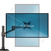 Dual-Monitor Arm 180° Black can hold 27 inch monitors