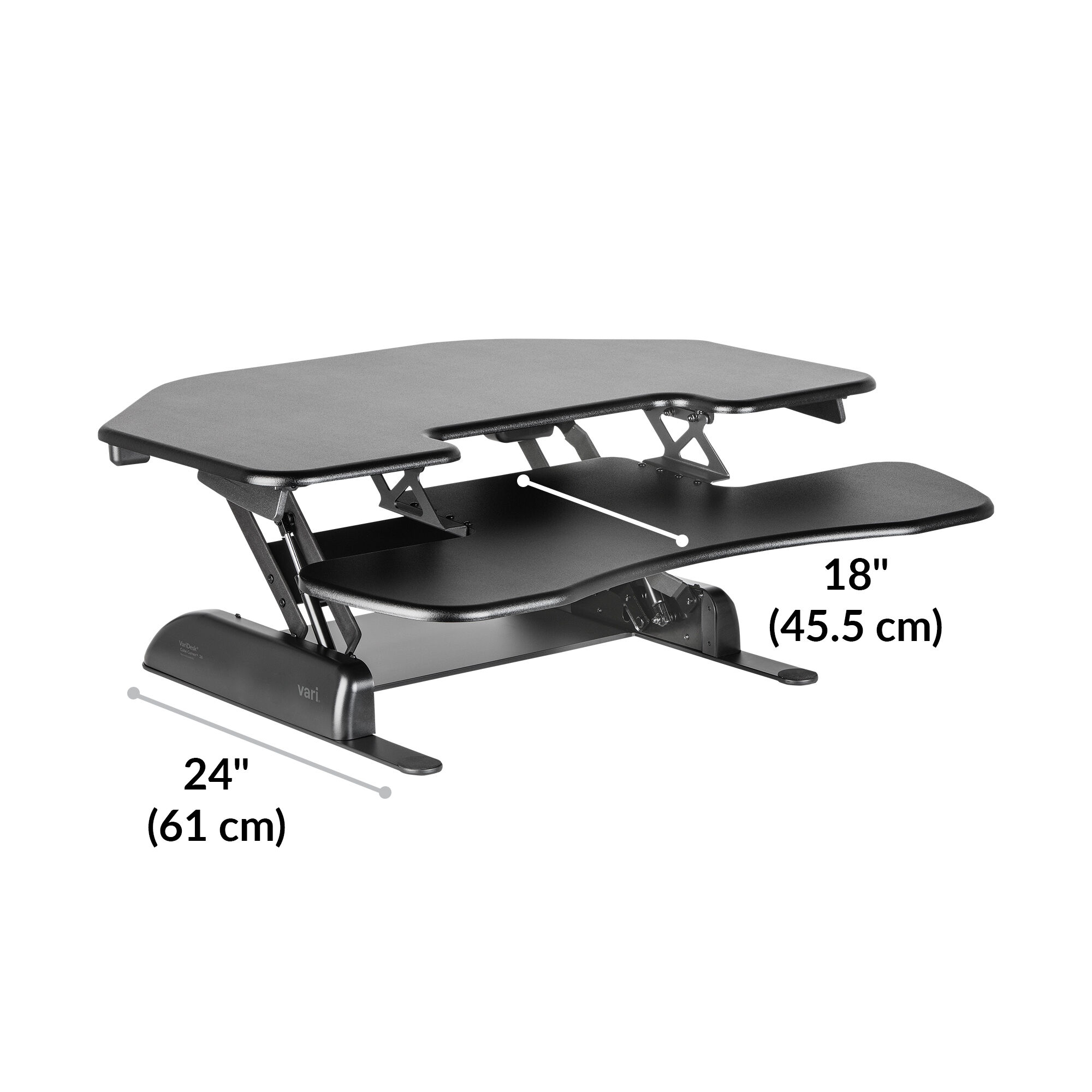 Varidesk cube corner standing clearance desk