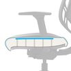 inside of seat cushion illustration exposing the cooling gel and air circulation features