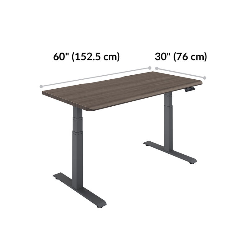 front view of desk with measurements in white background image number null