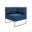 navy corner seat shown on white background