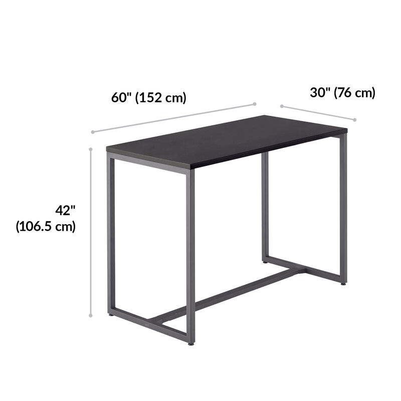 angle view of the standing work table with measurements image number null
