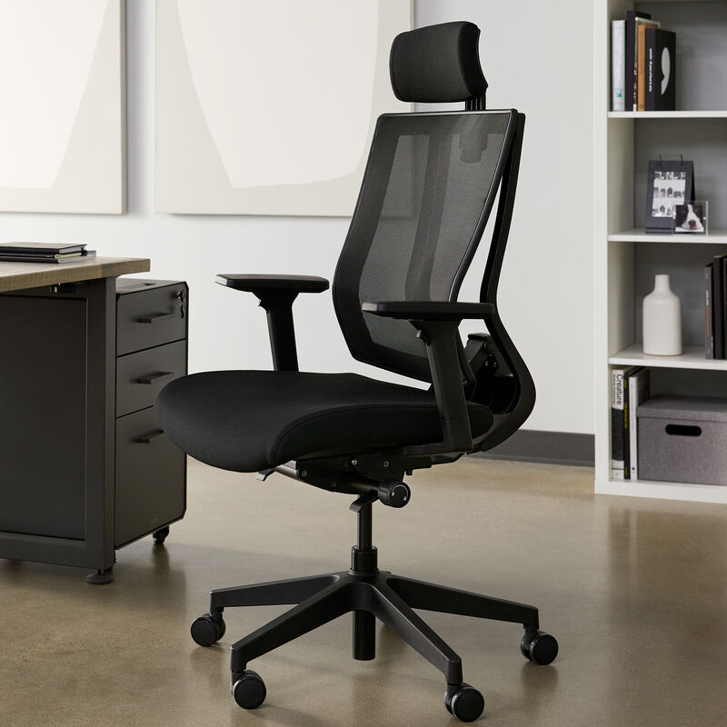 Task Chair With Headrest Standing Desk Office Chair Vari