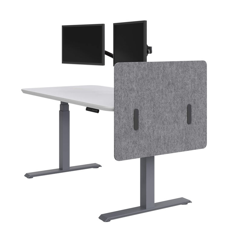 Vari privacy and modesty felt panel 30 mounted on electric standing desk image number null